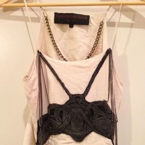 OOAK 100% Silk Leyendecker Top with Metal Harness